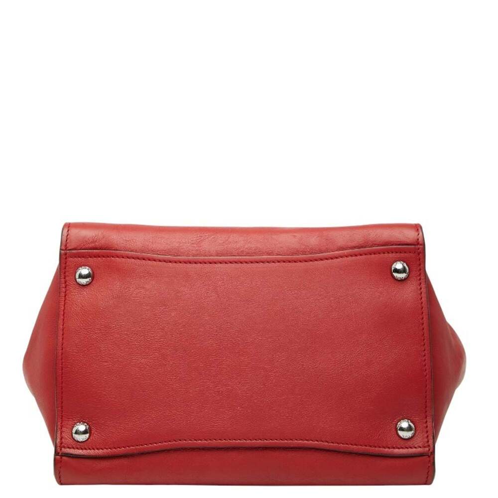 PRADA Red Leather Shoulder Bag - Picture 3 of 10